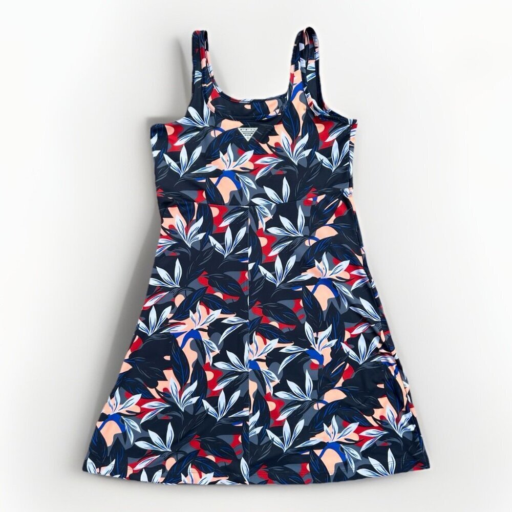 Columbia PFG Freezer III Dress Womens Size Medium Fishing Navy Floral UPF Casual - Picture 6 of 7